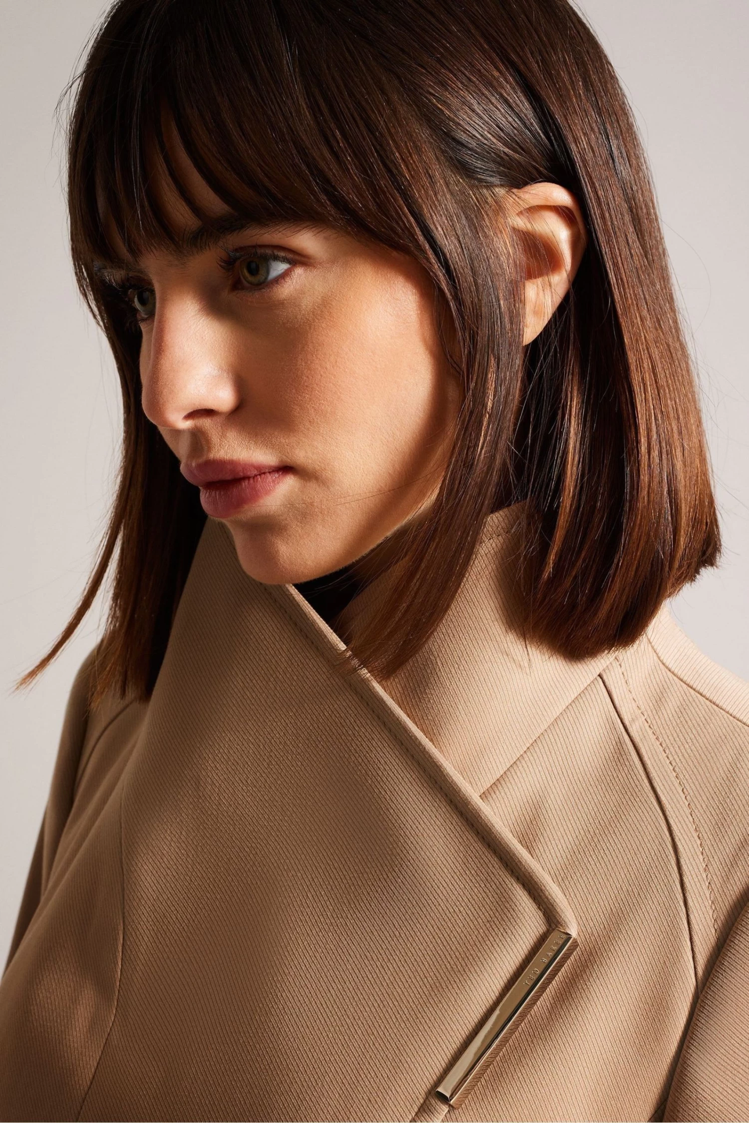 Ted Baker Rosiaas Brown Hip Length Wrap Trench Coat - Image 4