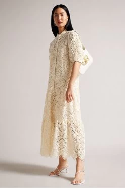 Ted Baker Lezzley Oversized Shirt White Dress