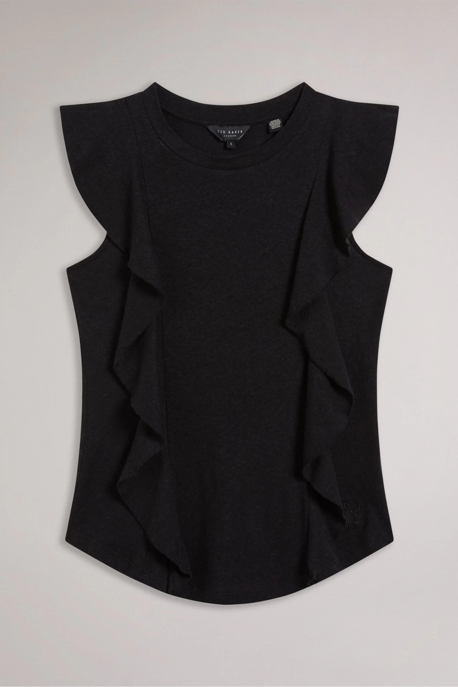 Ted Baker Kathley Black Frill Linen Vest - Image 5
