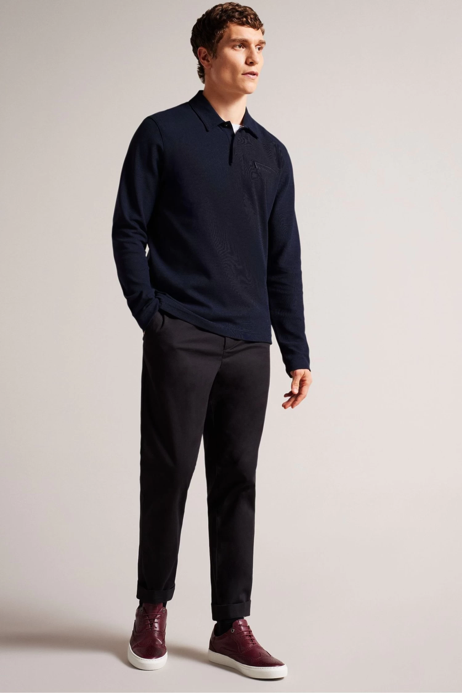 Ted Baker Blue Regular Fit Polo Shirt - Image 3