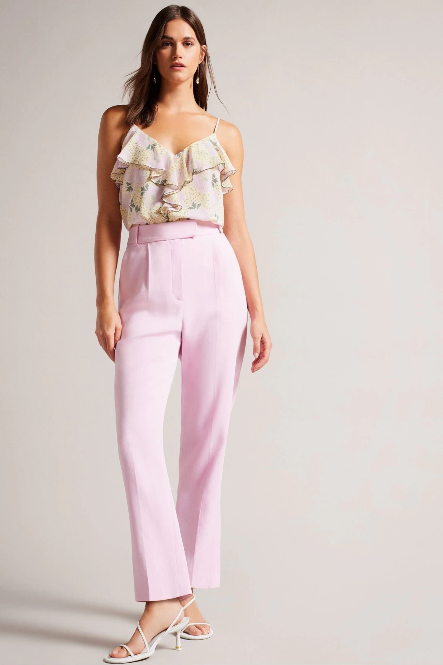 Ted Baker Yellow Shaunia Ruffle V-Neck Cami - Image 3