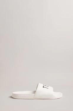 Ted Baker Auly Brand Embossed Pool White Slides