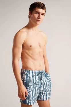 Ted Baker Blue Butterfly Striped Printed Swimshort