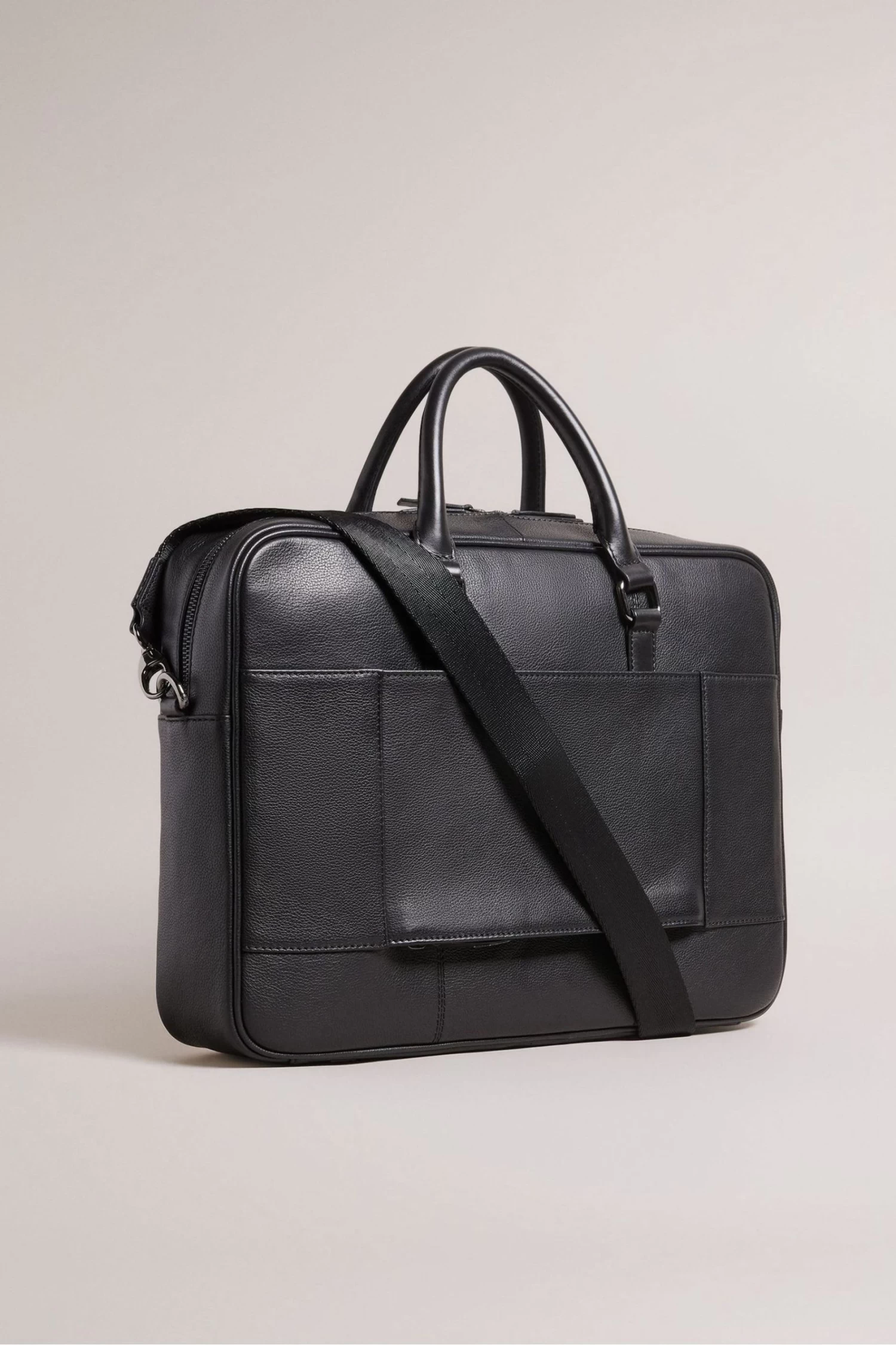 Ted Baker Canvess Black Texture Leather Document Bag - Image 2