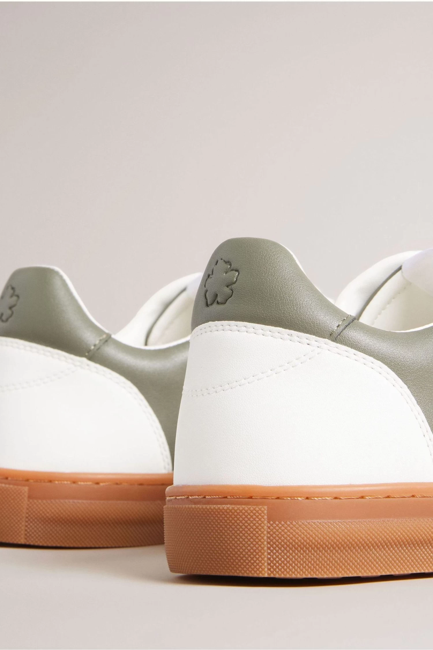 Ted Baker Barkerl Dk-Green Leather And Suede Sneakers - Image 3