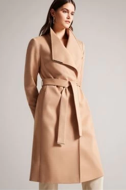 Ted Baker Rosina Brown Midi Length Wrap Trench Coat