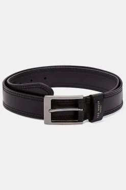 Ted Baker Black Crikitt Cricket Stitch Belt