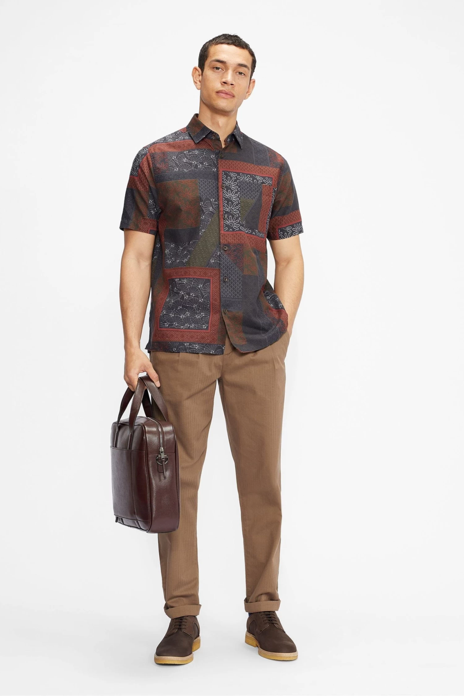 Ted Baker Strath Saffiano Leather Document Bag