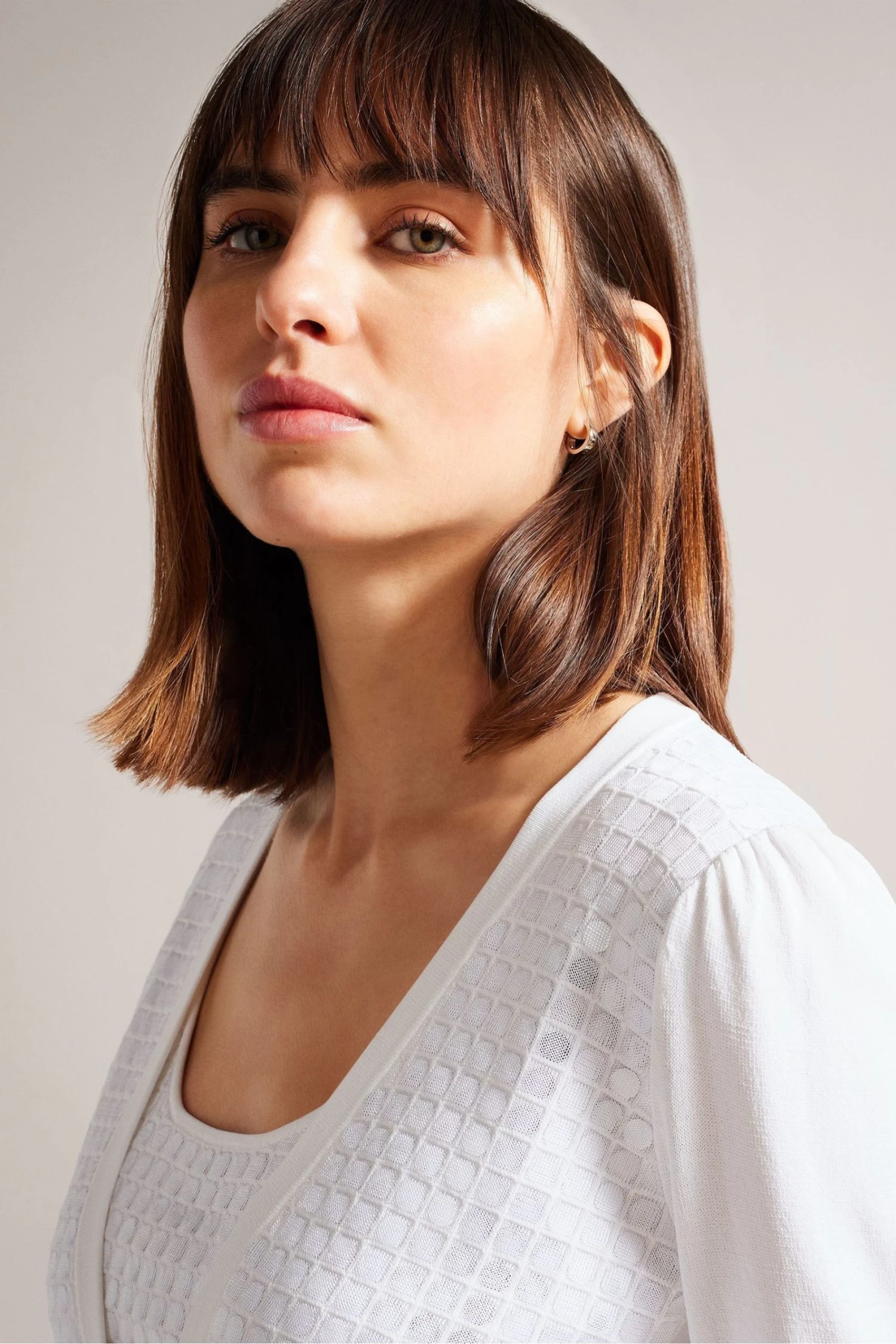 Ted Baker White Baliner Sequin Detail Knit Cardigan - Image 4