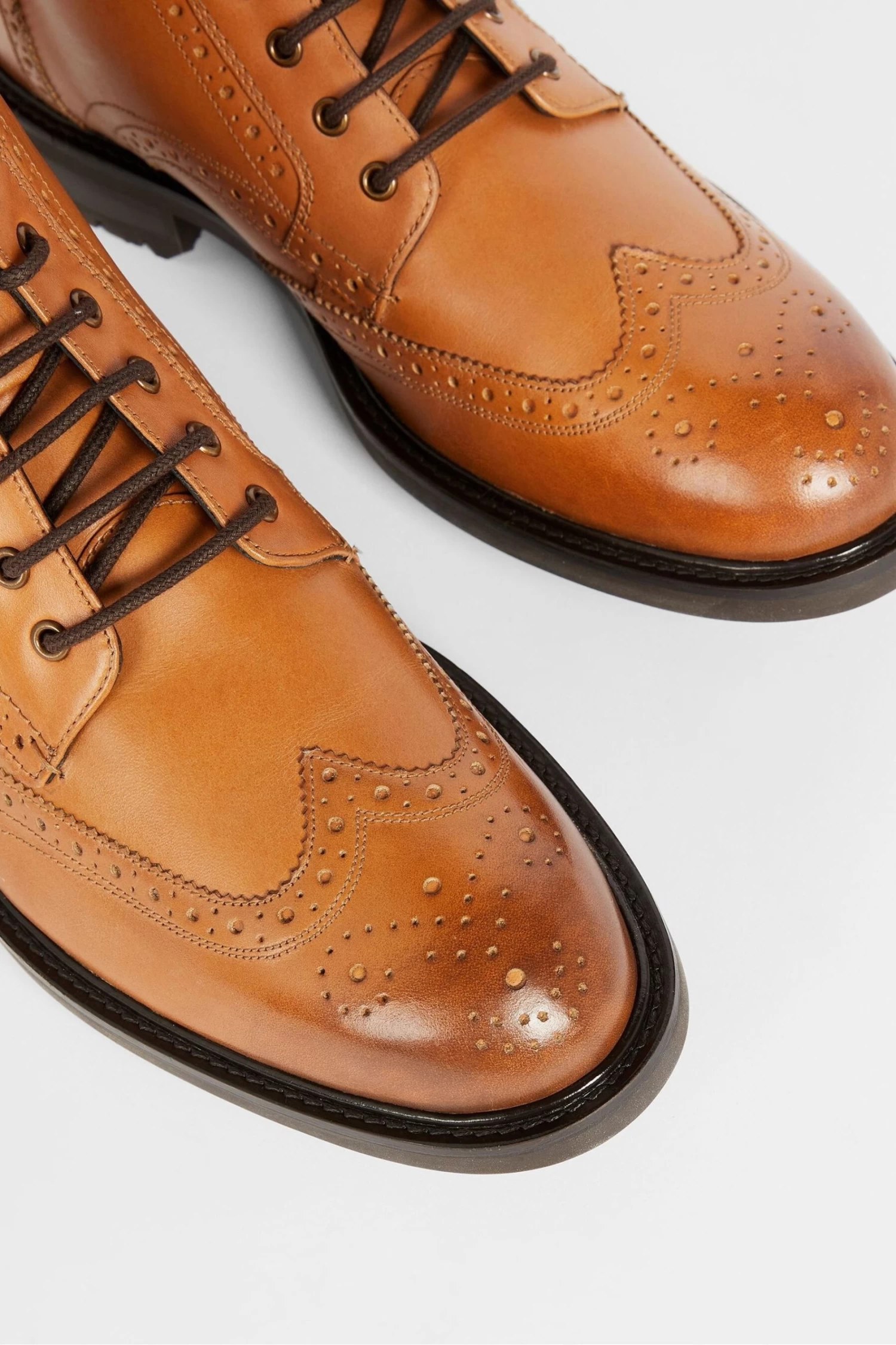 Ted Baker Tan Brown Wadelan Lace-Up Leather Boots - Image 3