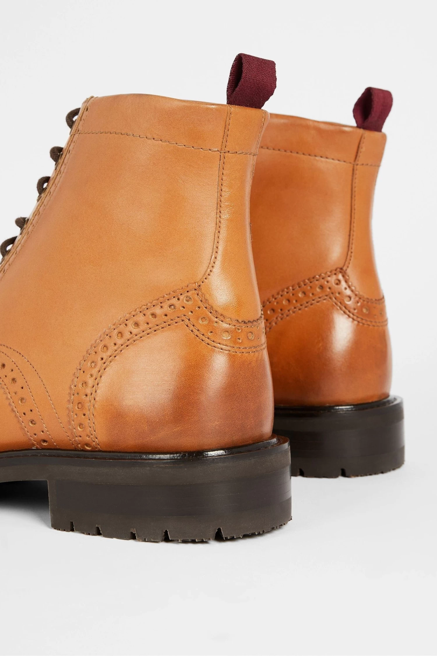 Ted Baker Tan Brown Wadelan Lace-Up Leather Boots - Image 4