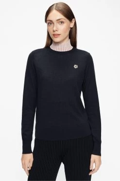 Ted Baker Blue Averiii Merino Edit Crew Neck Jumper