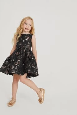 Baker By Ted Baker Black Jacquard Dress