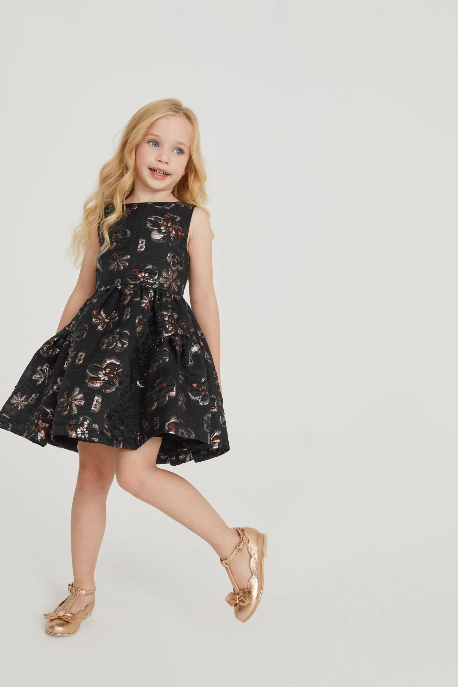 Baker By Ted Baker Black Jacquard Dress