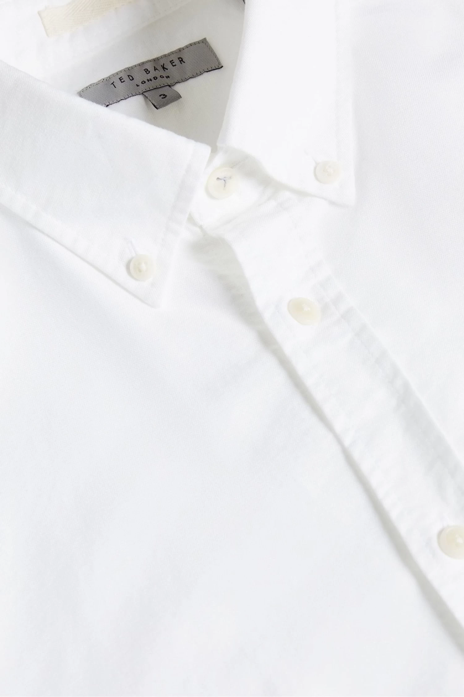 Ted Baker Ditton White Short Sleeve Oxford Shirt - Image 5