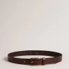 Ted Baker Brown Lined Embossed Leather Belt