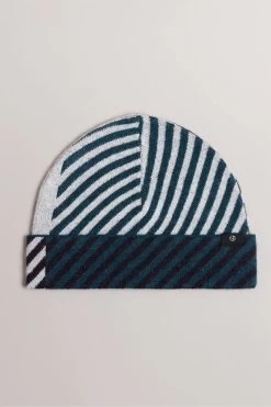 Ted Baker Navy Blue Inferne Boucle House Check Hat