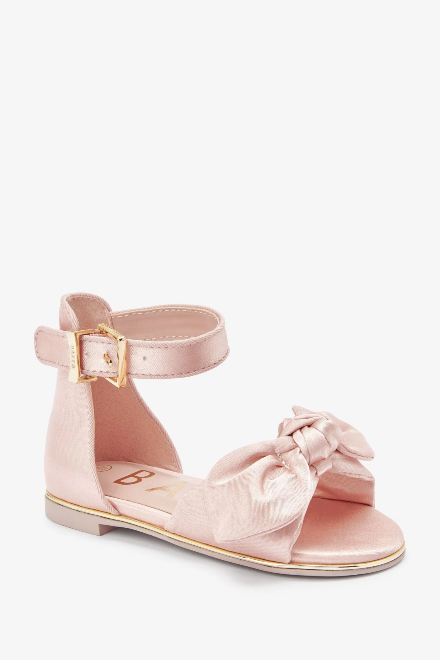 Baker By Ted Baker Pink Satin Bow Sandals - Image 2