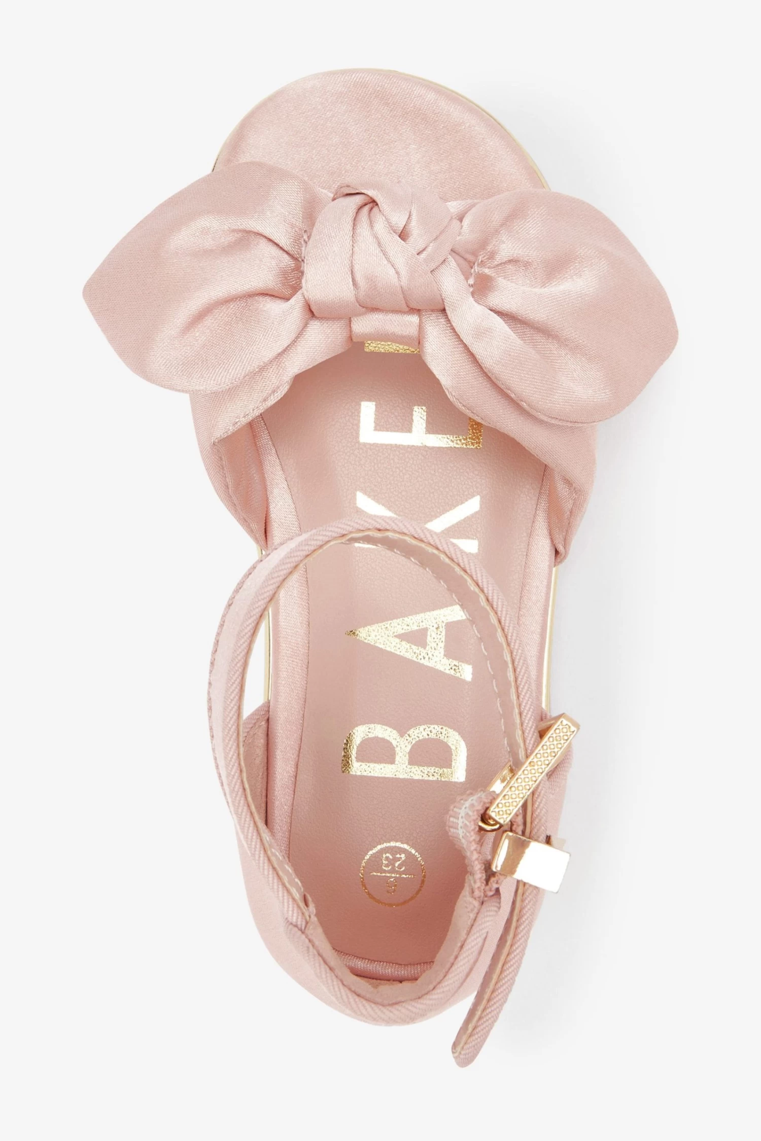 Baker By Ted Baker Pink Satin Bow Sandals - Image 3