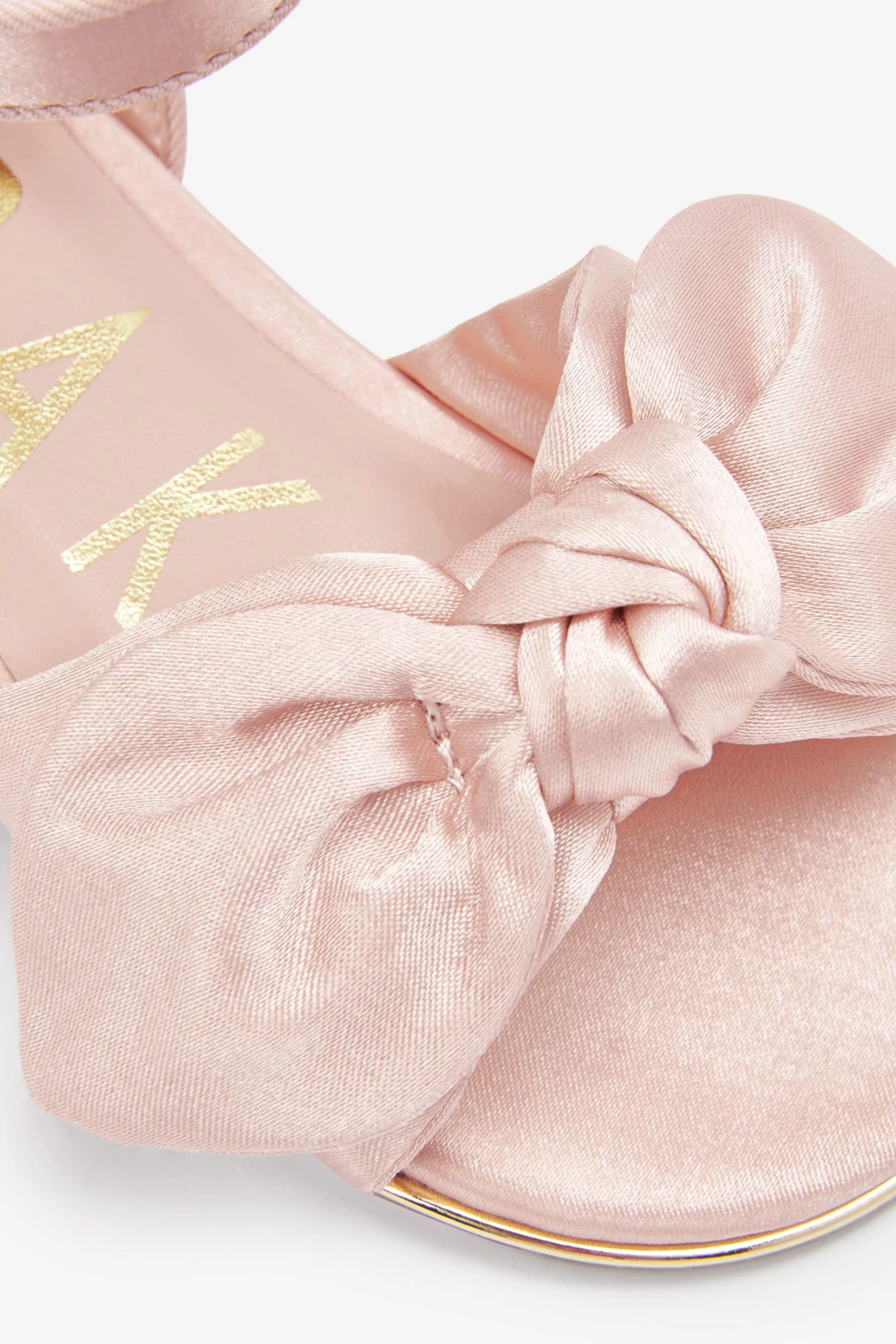 Baker By Ted Baker Pink Satin Bow Sandals - Image 4