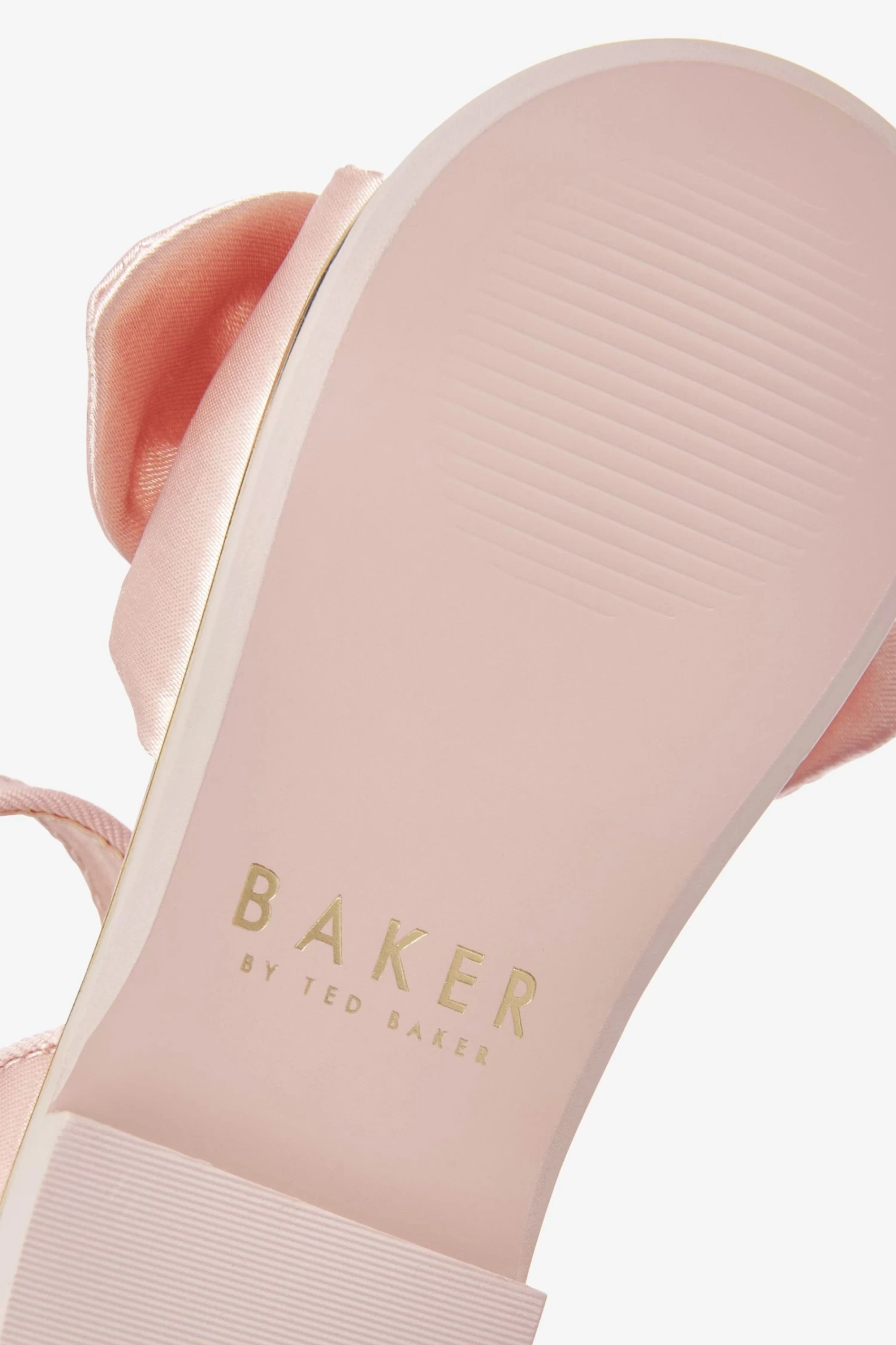 Baker By Ted Baker Pink Satin Bow Sandals - Image 5