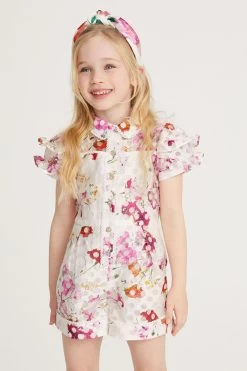 Baker By Ted Baker Pink Burnout Playsuit