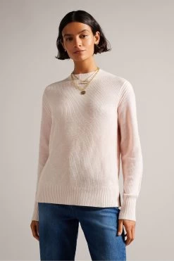 Ted Baker Pink Rashell Cashmere Blend Crew Neck Sweater