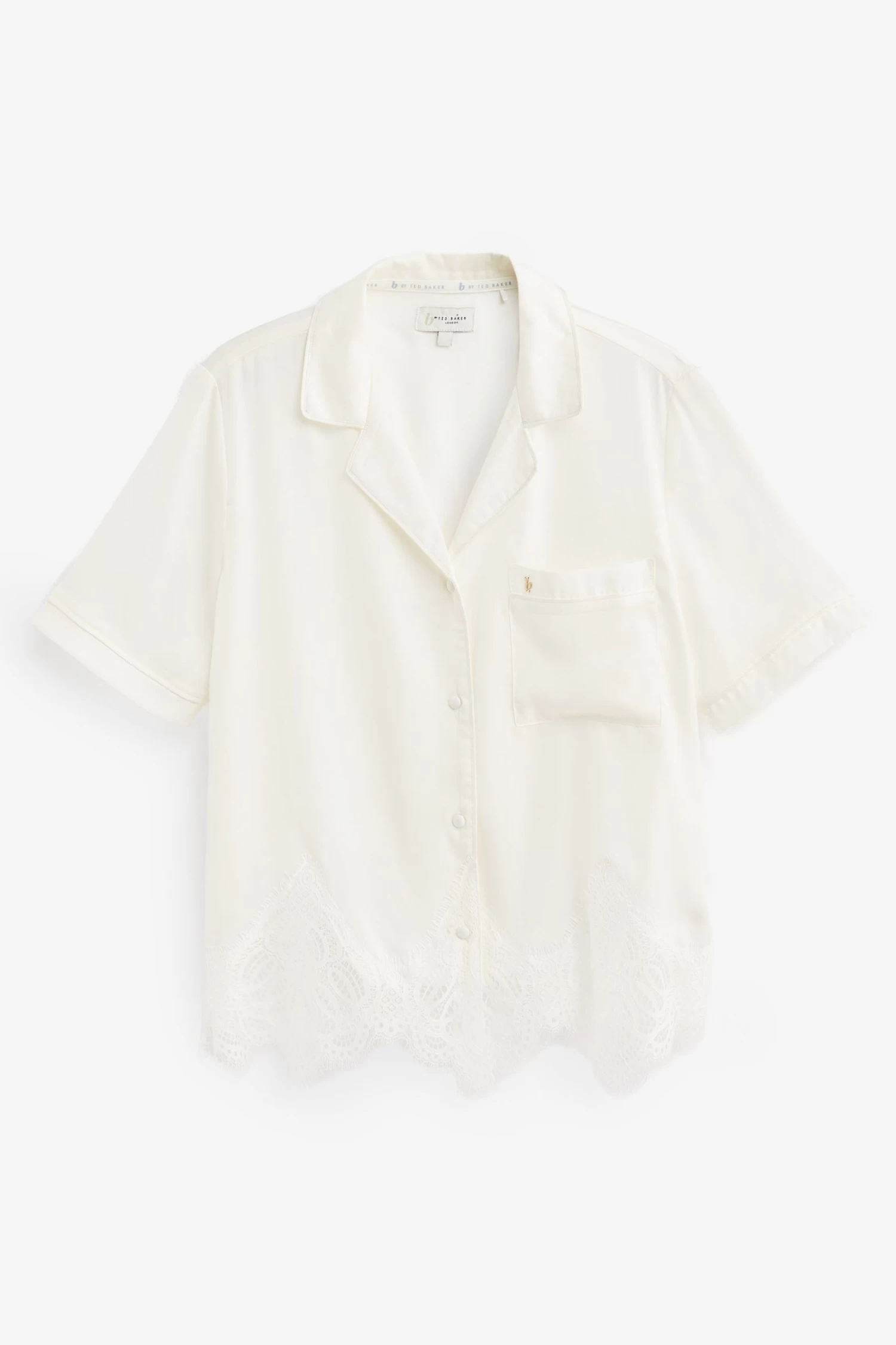 B By Ted Baker Ivory Bridal Satin Shorts Set - Image 7