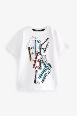 Baker By Ted Baker White Letter Graphic T-Shirt