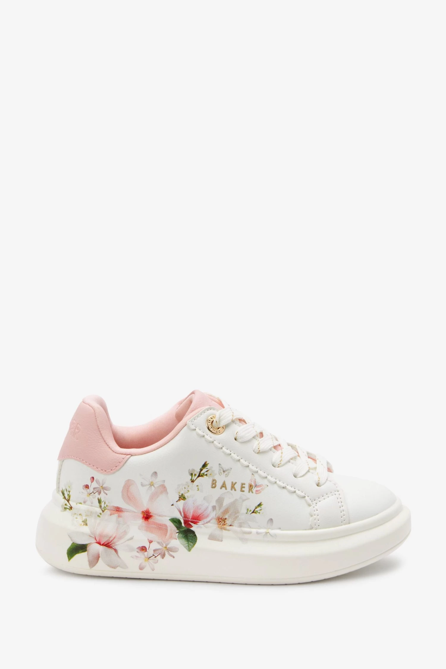 Baker By Ted Baker White Floral Chunky Trainers