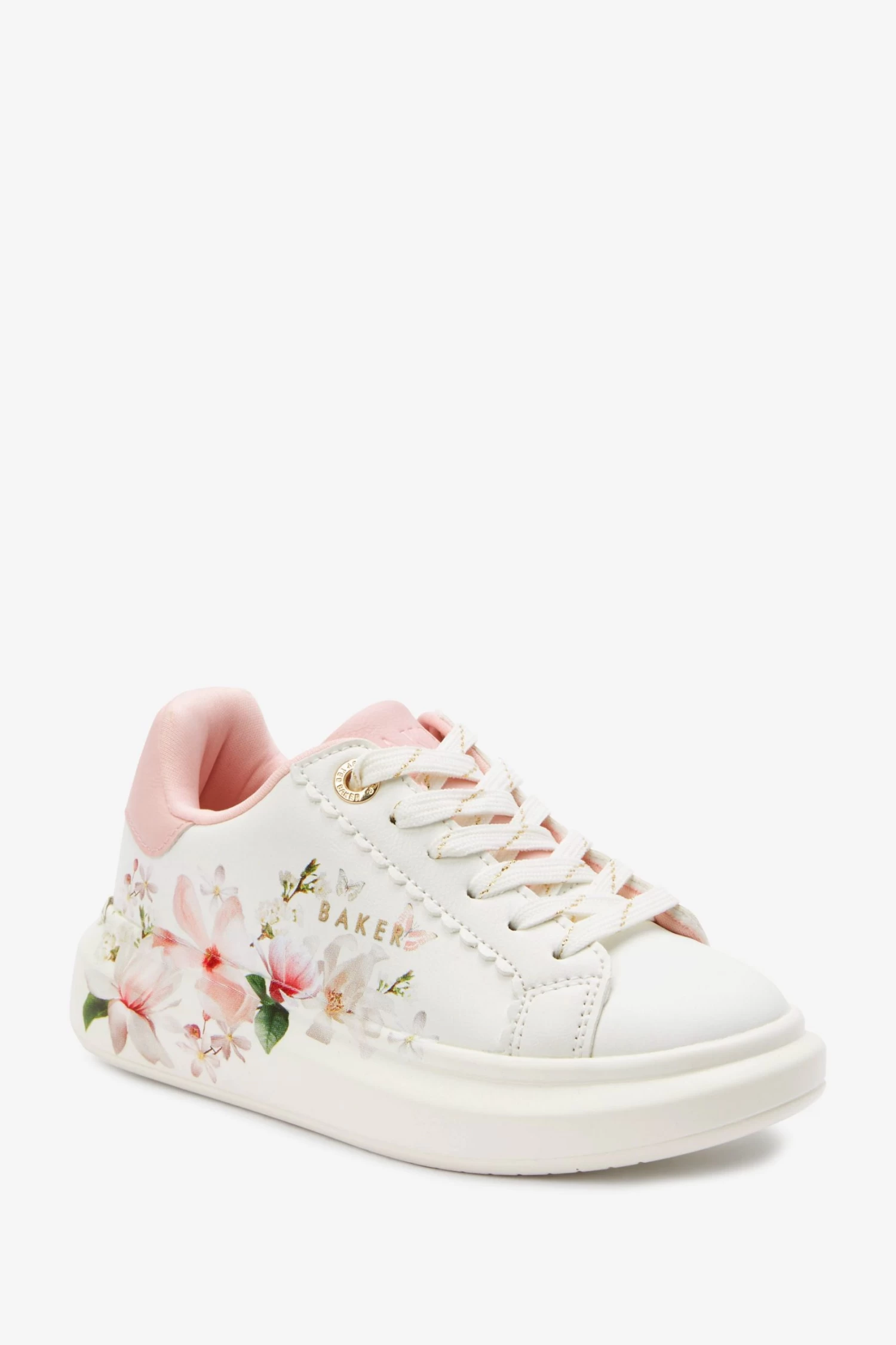 Baker By Ted Baker White Floral Chunky Trainers - Image 2
