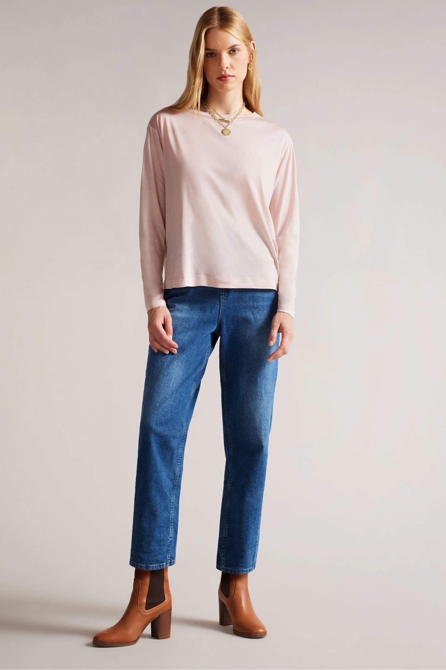 Ted Baker Pink Summyr Slash Neck Top - Image 3