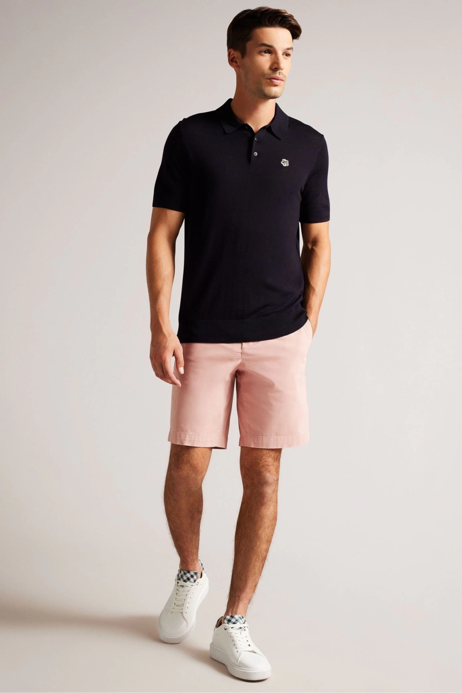 Ted Baker Pink Ashfrd Mid Chino Shorts - Image 3