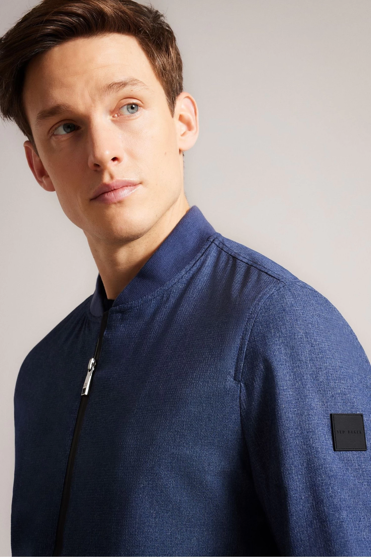 Ted Baker Dark Blue Elmhurst Technical Stretch Bomber Jacket - Image 4