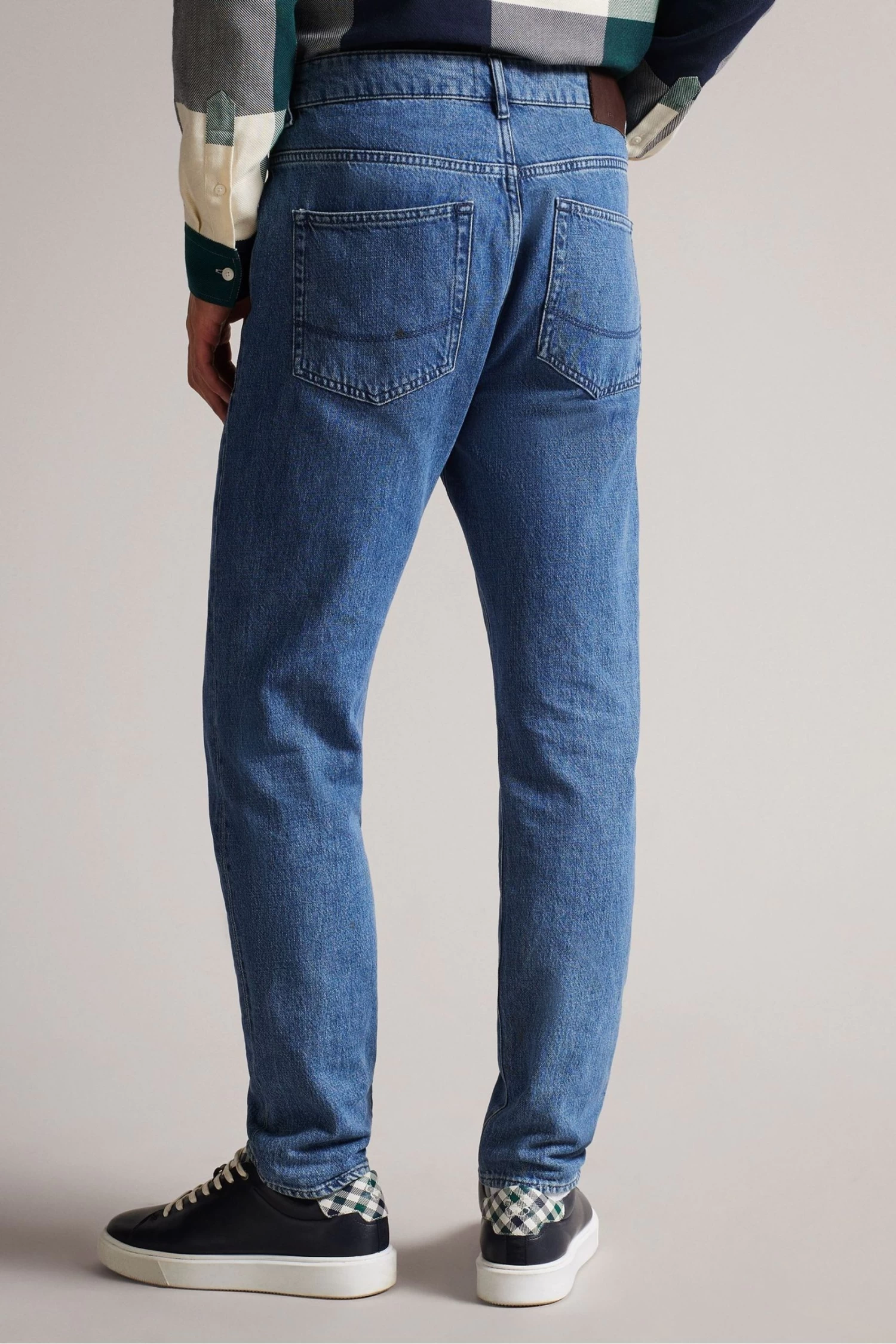 Ted Baker Blue Kinstun Cropped Leg Denim Jeans - Image 2