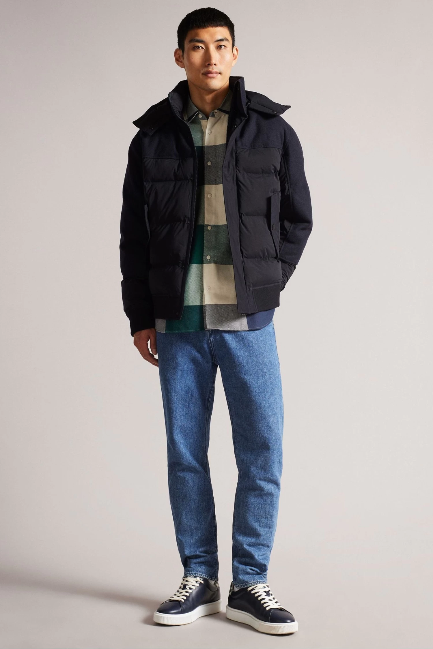 Ted Baker Blue Kinstun Cropped Leg Denim Jeans - Image 3