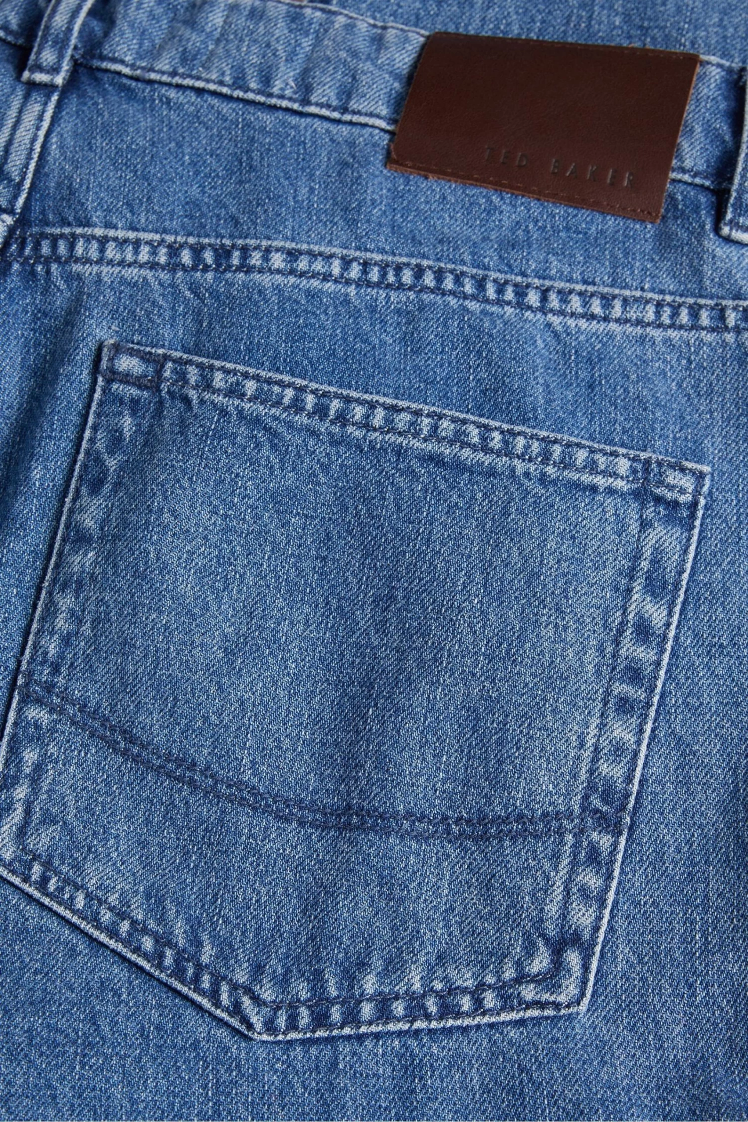 Ted Baker Blue Kinstun Cropped Leg Denim Jeans - Image 5