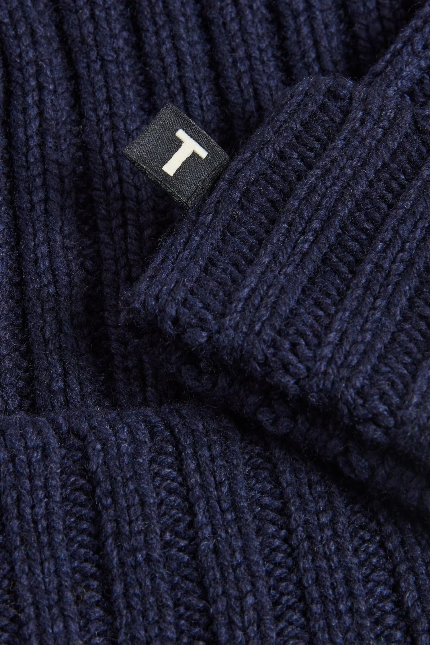 Ted Baker Blue Oakland Rib Beanie Hat - Image 2