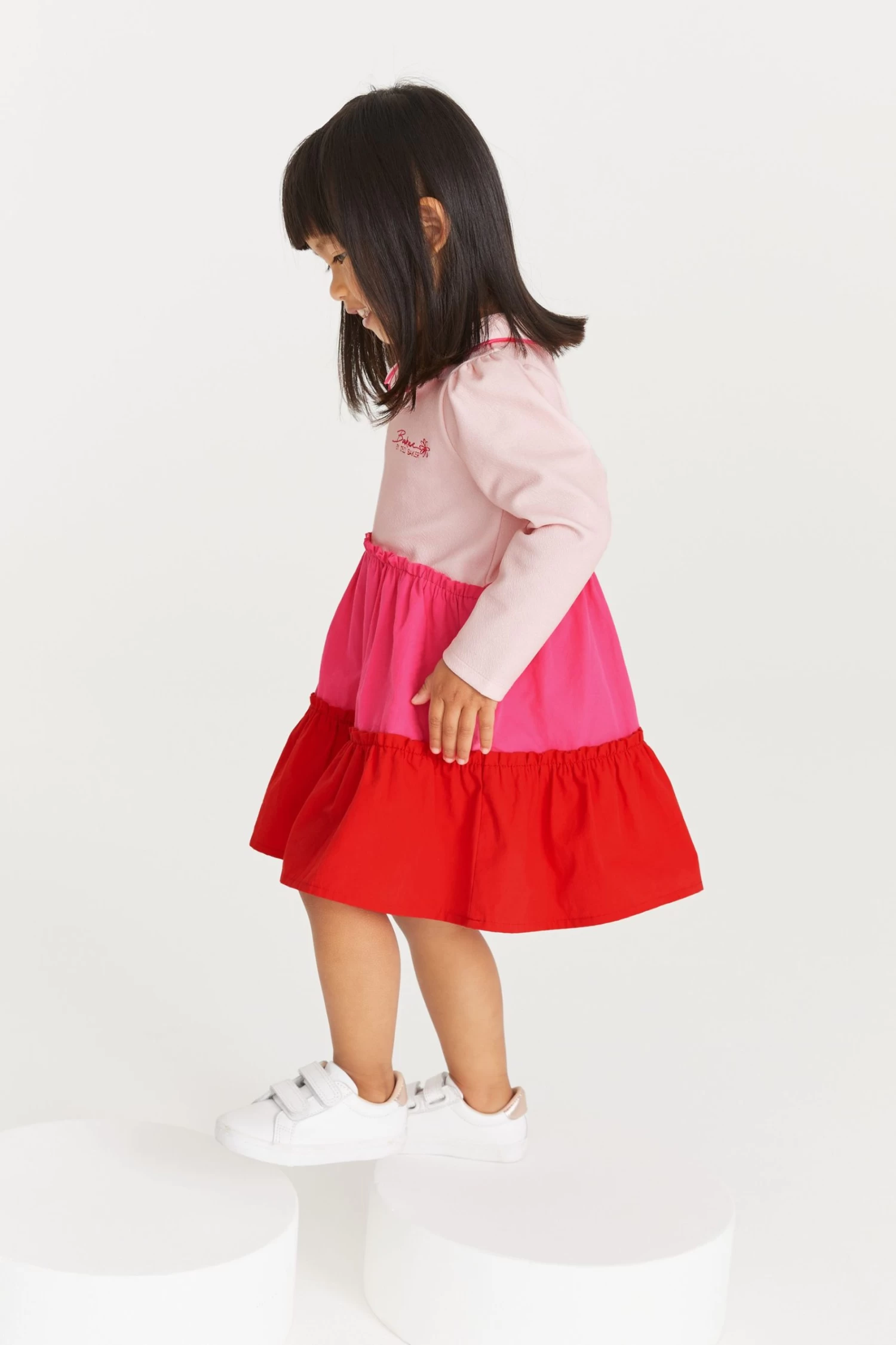 Baker By Ted Baker Pink & Red Colourblock Dress - Image 3