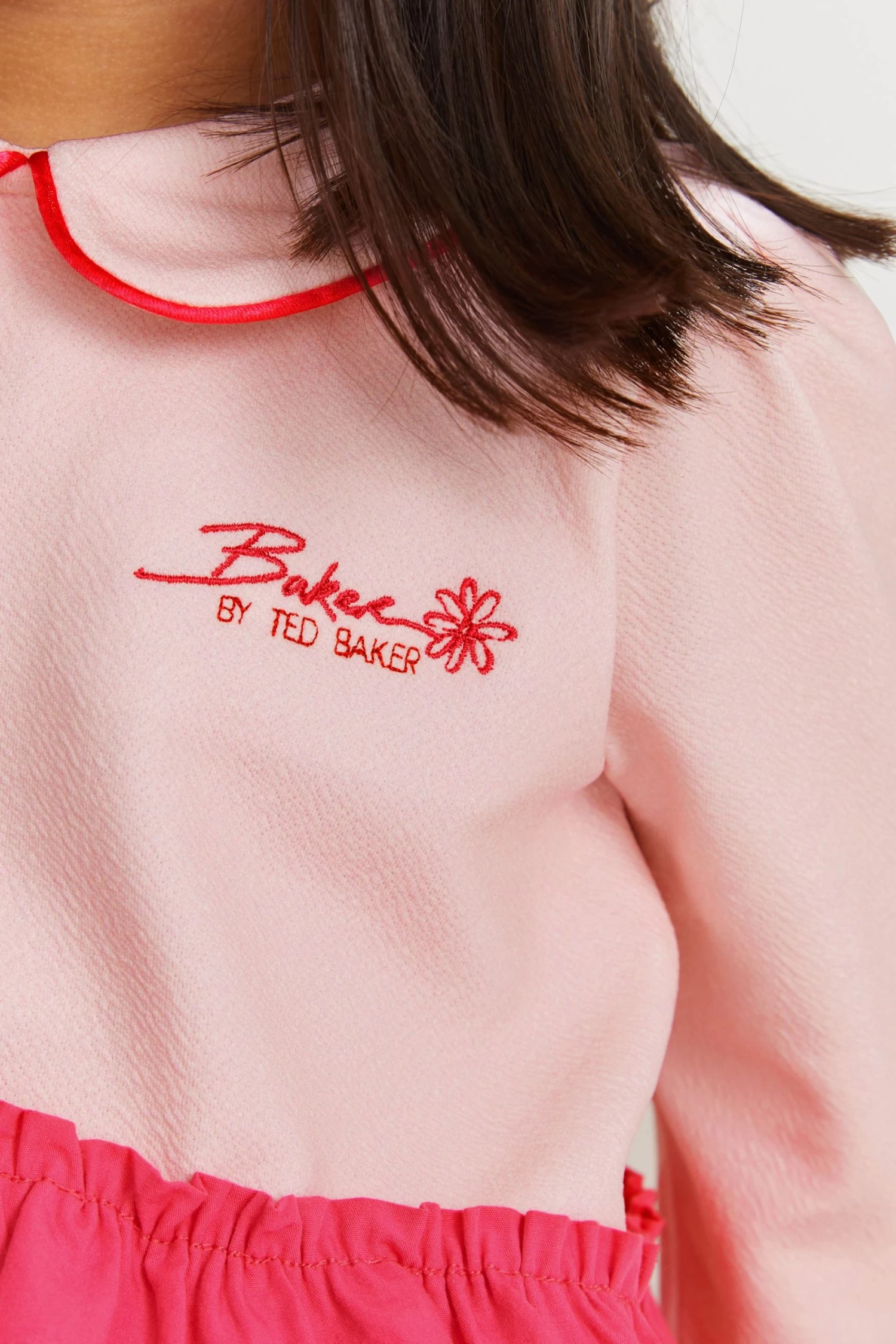 Baker By Ted Baker Pink & Red Colourblock Dress - Image 5