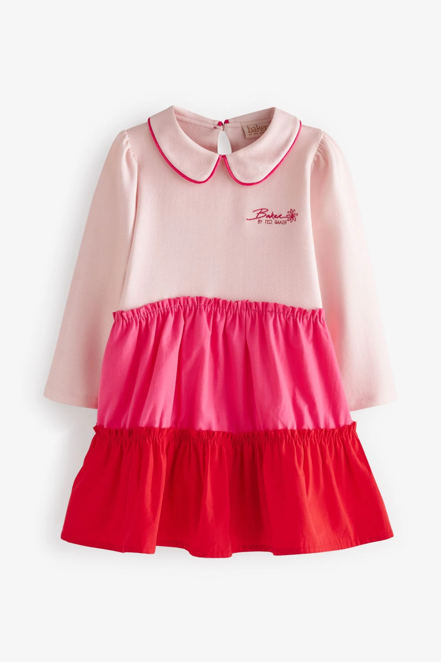 Baker By Ted Baker Pink & Red Colourblock Dress - Image 6