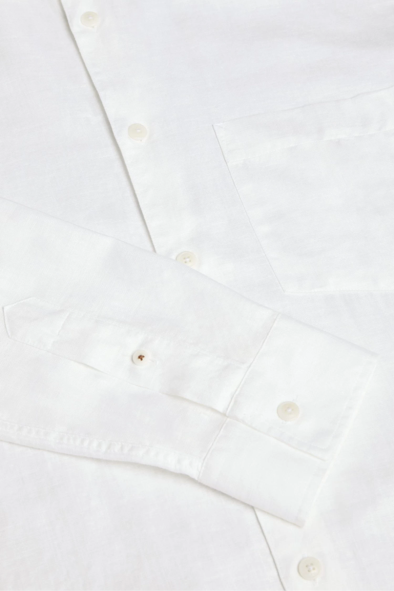 Ted Baker White Kingwel Long Sleeve Linen Shirt - Image 5