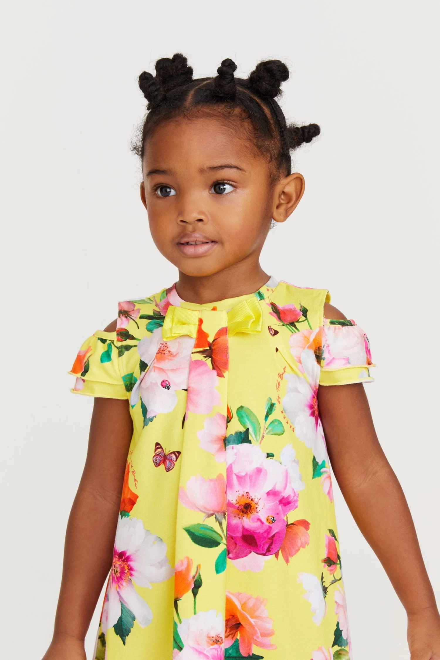 Baker By Ted Baker Yellow Floral Jersey Dress - Image 4