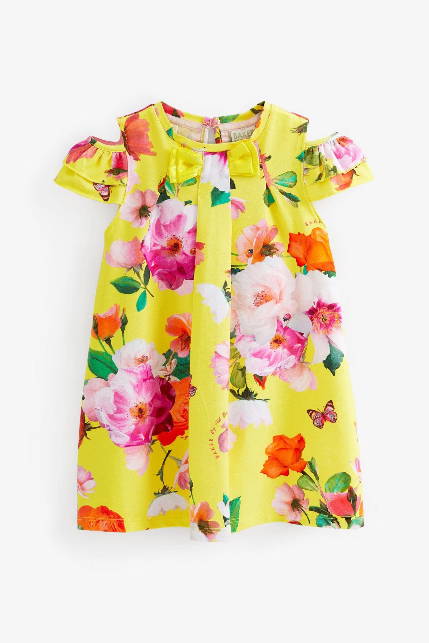 Baker By Ted Baker Yellow Floral Jersey Dress - Image 6