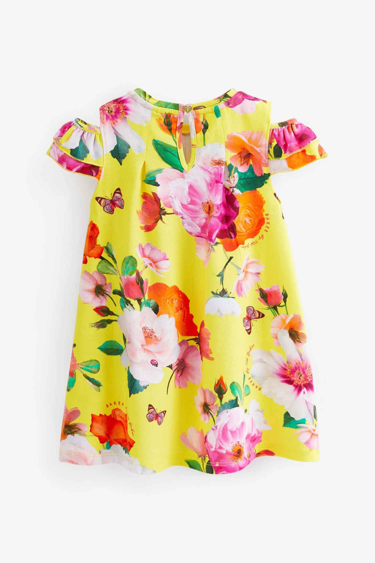 Baker By Ted Baker Yellow Floral Jersey Dress - Image 7