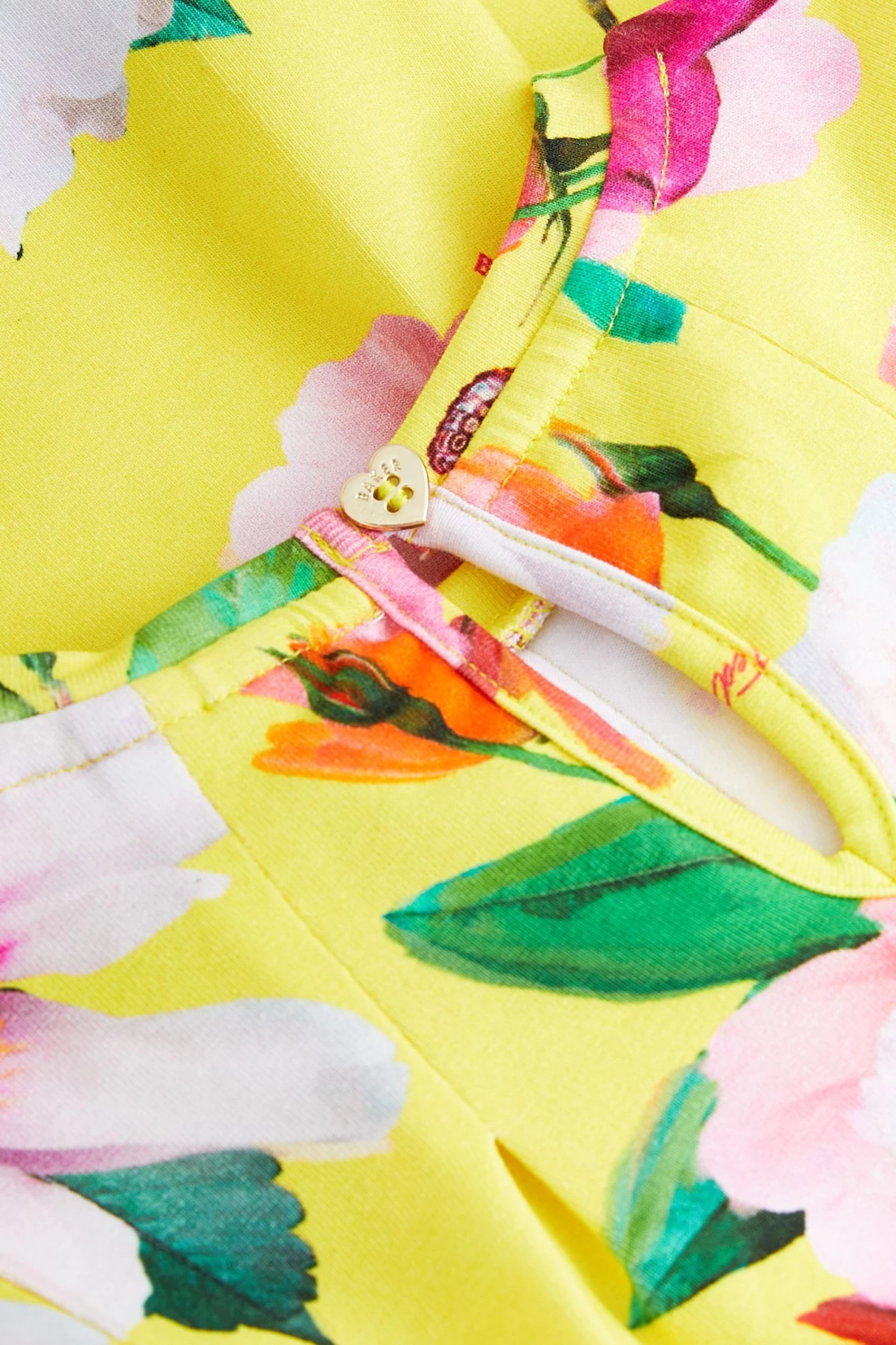 Baker By Ted Baker Yellow Floral Jersey Dress - Image 8