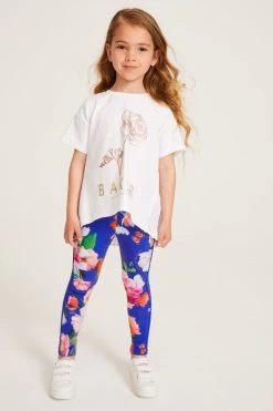Baker By Ted Baker Blue Floral Legging And T-Shirt Set