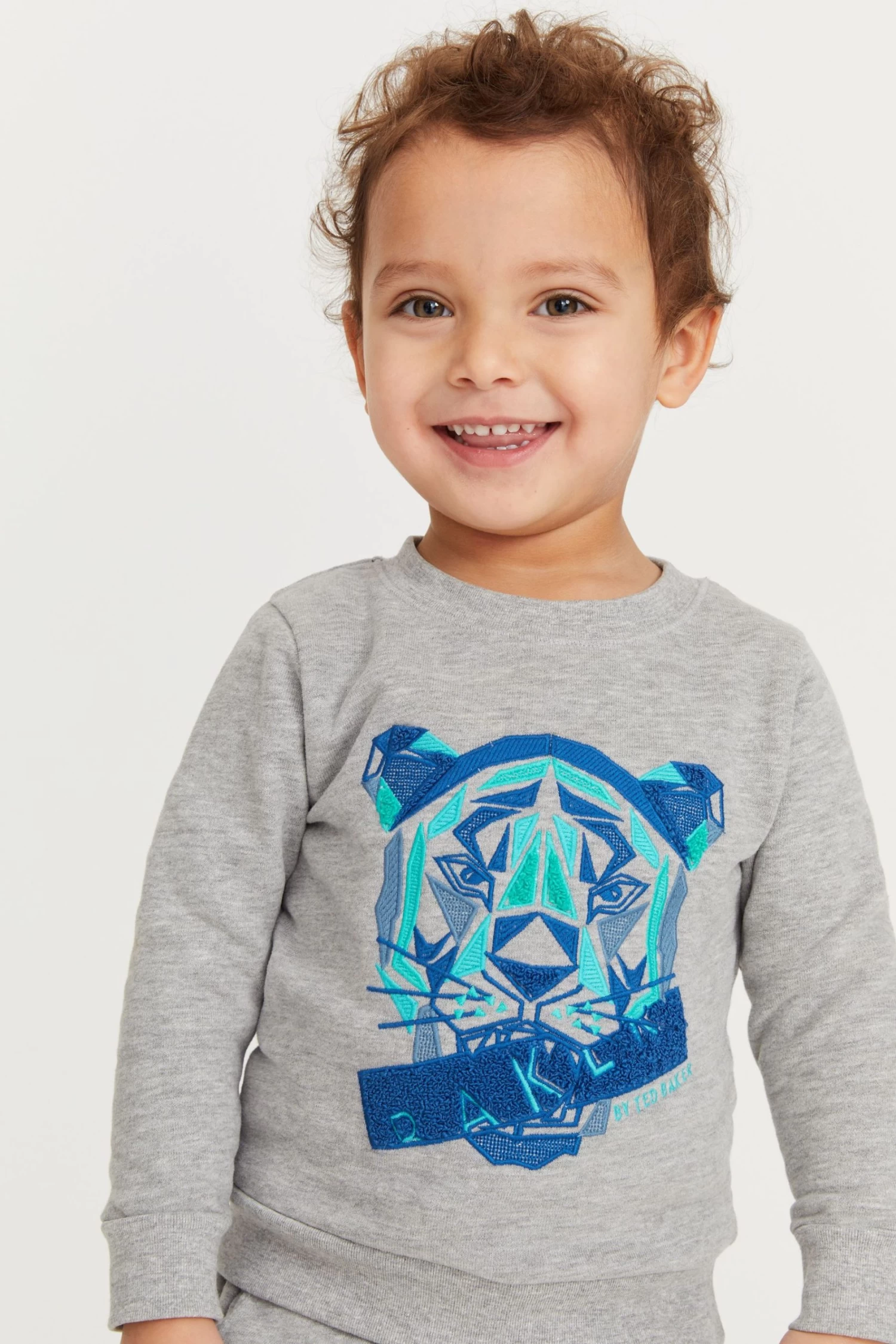 Baker By Ted Baker Grey Tiger Sweater And Jogger Set - Image 4