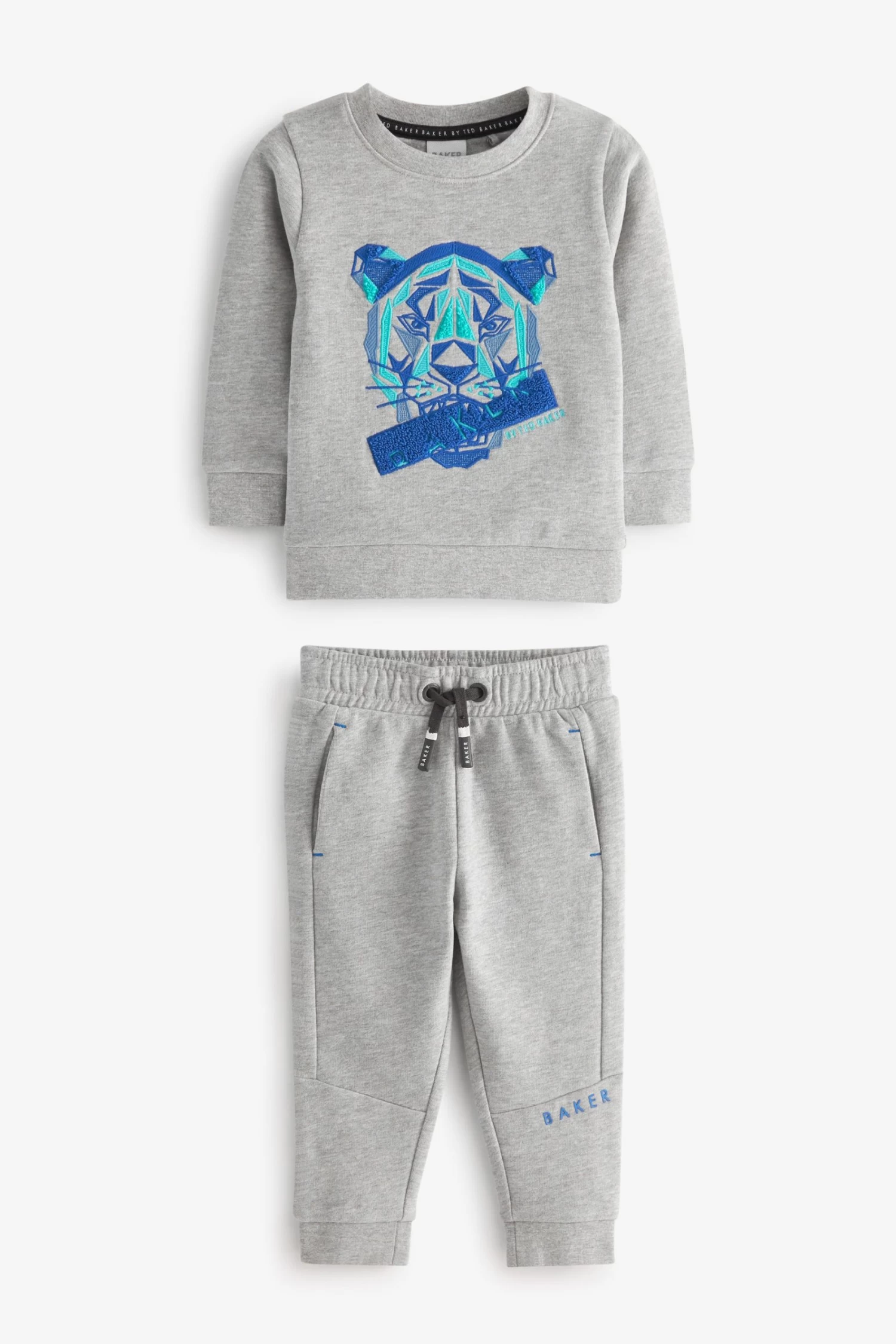 Baker By Ted Baker Grey Tiger Sweater And Jogger Set - Image 7