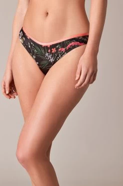B By Ted Baker Black Floral Satin Balcony Bra